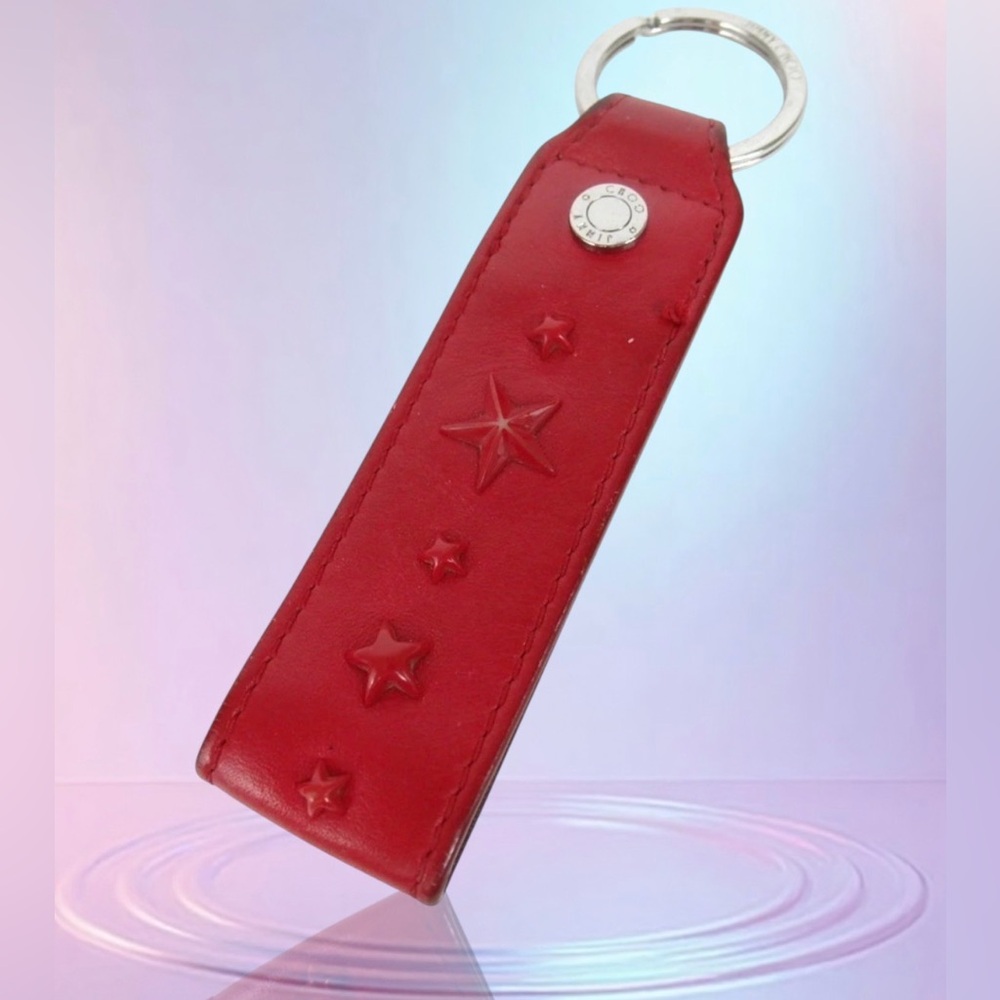 Jimmy Choo Red Star Studded Keyring/ Bag Charm 😍⭐️